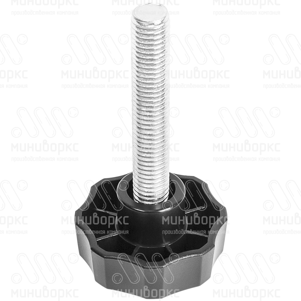 Фиксатор пластиковый с рукояткой m12x80 50 – Ф50М12-80ЧС | картинка 1