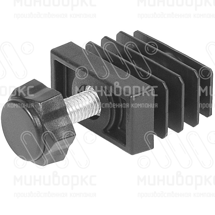 Комплекты прямоугольных заглушек с опорами 40x20 – 20-40M8.D22x25 | картинка 3