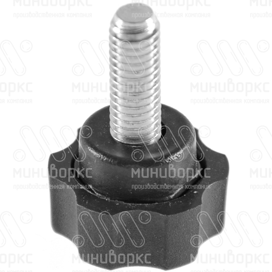 Фиксатор пластиковый с рукояткой m6x17 21 – Ф21М6-20ЧН | картинка 1